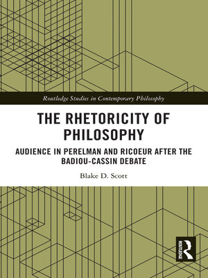 cover image of The Rhetoricity of Philosophy